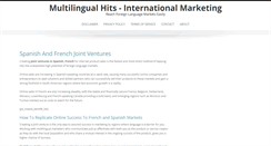 Desktop Screenshot of multilingualhits.com